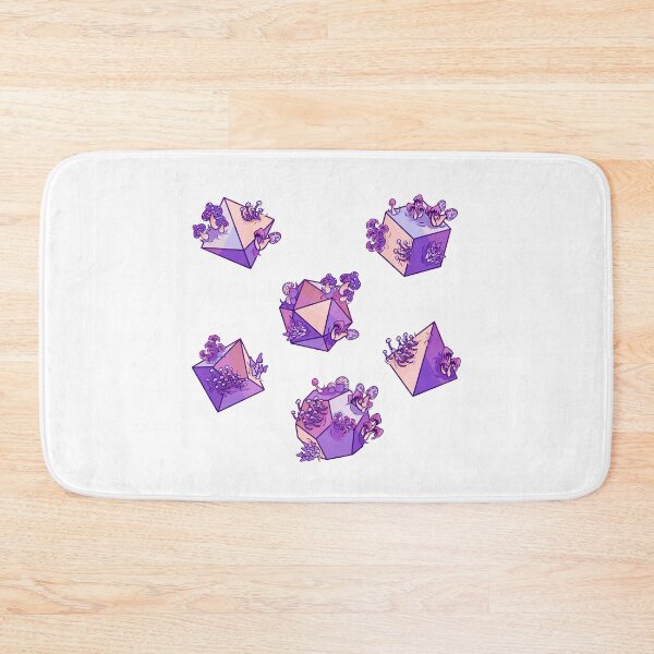 Item preview, Mushroom Dice Set Purple designed and sold by AnnNeedSleep.