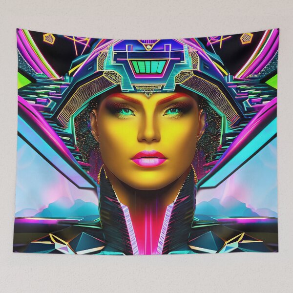 Item preview, Gold Face Cyborg Woman designed and sold by PopOptikal.