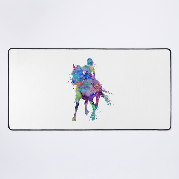 Item preview, Girl Horse Rider Watercolor Equestrian Gift designed and sold by LotusGifts.