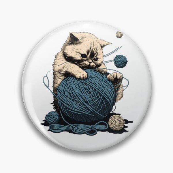 Item preview, Cat playing with a ball of string designed and sold by AHthatIsNice.
