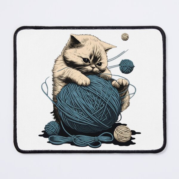 Item preview, Cat playing with a ball of string designed and sold by AHthatIsNice.