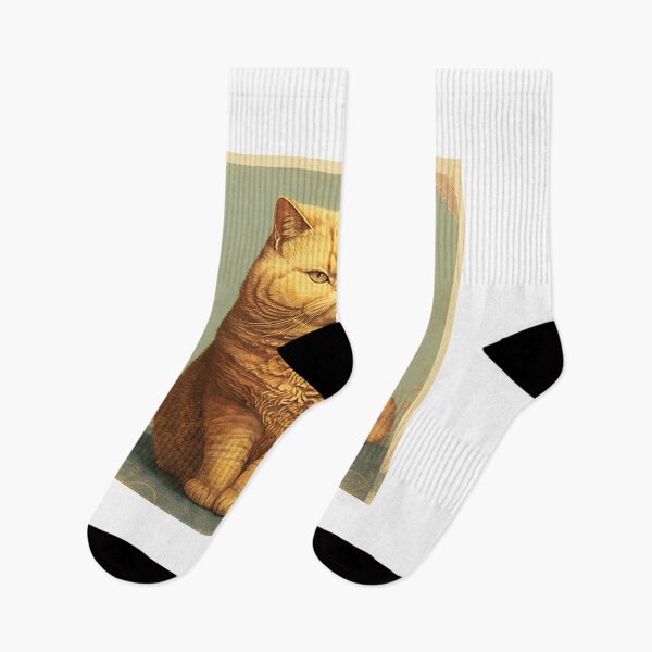 Item preview, Unhappy Fat Vintage Orange Cat with Vintage Look designed and sold by SlimAwayhaha.