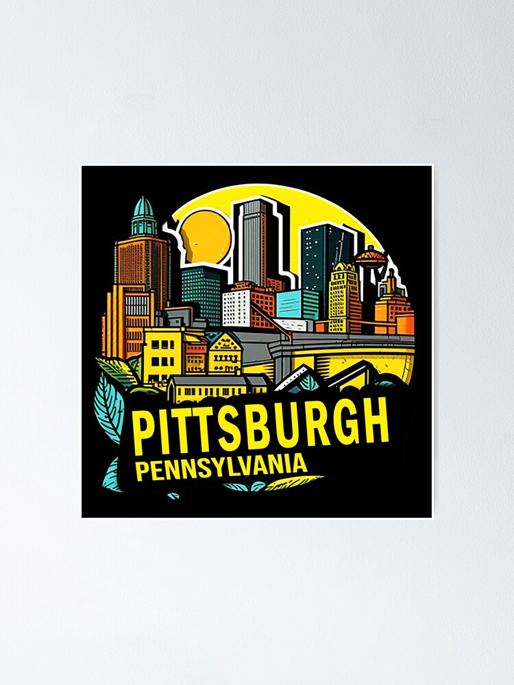 Pittsburgh Bridges Collage Retro Shirts Stickers Gifts Essential T-Shirt  for Sale by rbaaronmattie