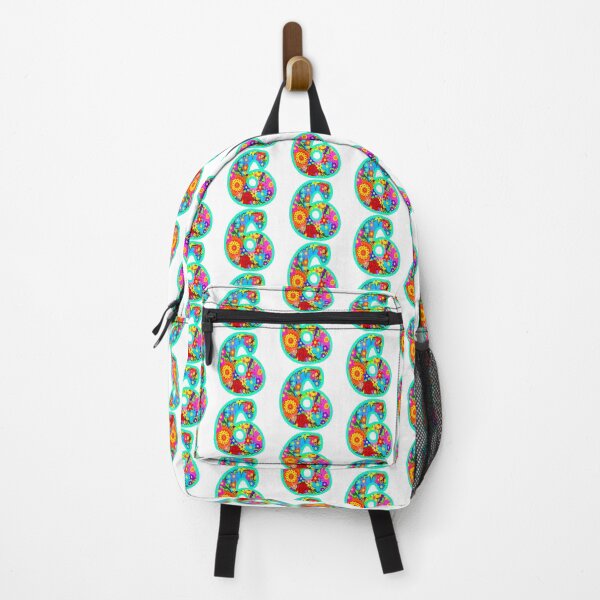 Item preview, Turquoise Psychedelic Floral Number 6 | Colorful Birthday Art designed and sold by Vividality.