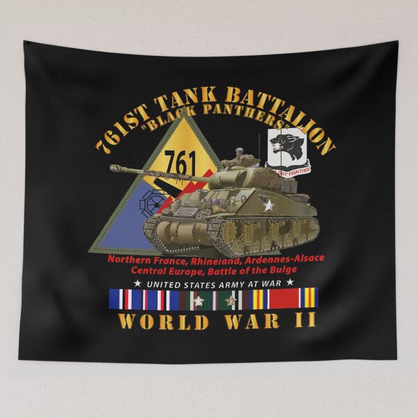 Item preview, Army - 761st Tank Battalion - Black Panthers - w Tank w SSI WWII  EU SVC designed and sold by Military Insignia Products.