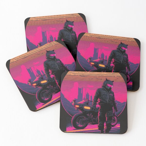 Item preview, Synthwave cyberpunk racer designed and sold by RESToRAPTOR.