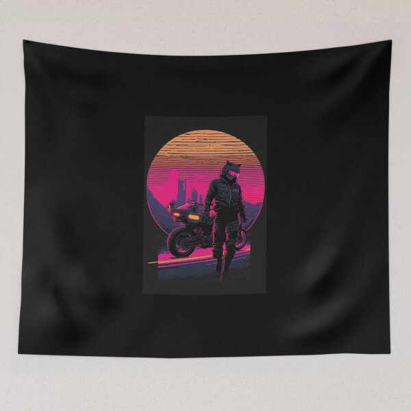 Item preview, Synthwave cyberpunk racer designed and sold by RESToRAPTOR.
