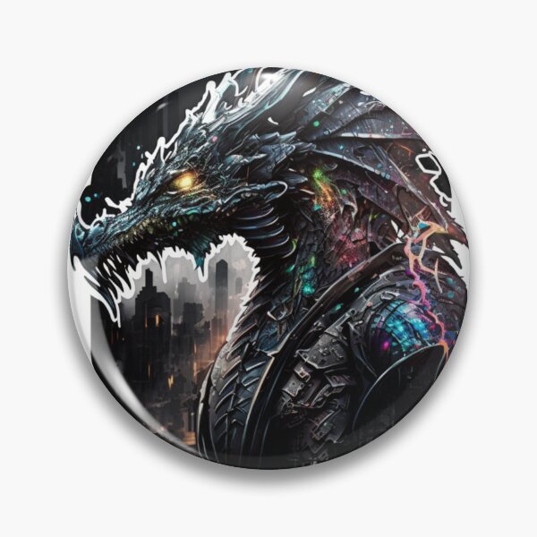 Item preview, Sci-fi metal dragon, cyber style designed and sold by Digital-Space.