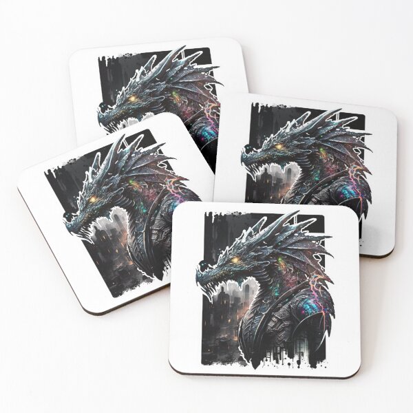 Item preview, Sci-fi metal dragon, cyber style designed and sold by Digital-Space.