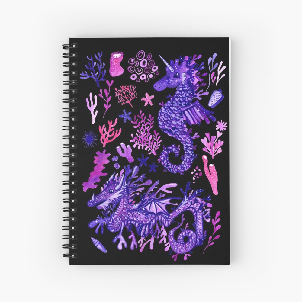 Sea Dragon & Sea Unicorn Spiral Notebook