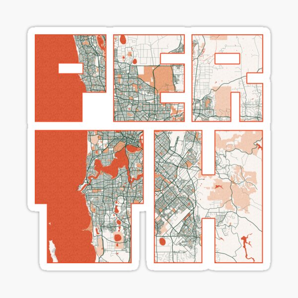 Item preview, Perth City Map of Australia - Bohemian designed and sold by deMAP.