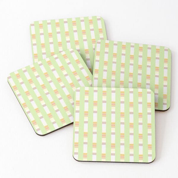 Item preview, Green beige color combination | Green beige color geometric pattern designed and sold by lausn.