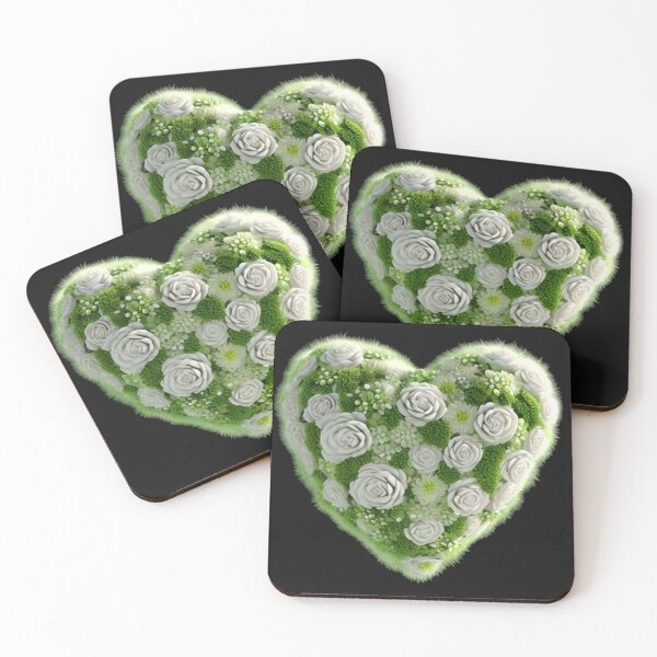 Artikelvorschau, Green Roses Heart entworfen und verkauft von Digiheart.