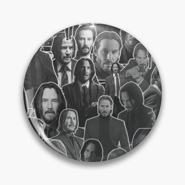 Item preview, Keanu Reeves Canadian actor John Wick Gray scale Version Aesthetic Collage - 3 designed and sold by creativille.