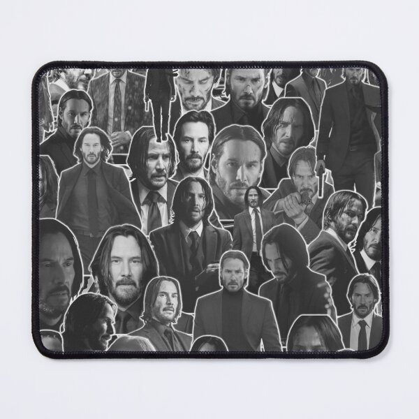 Item preview, Keanu Reeves Canadian actor John Wick Gray scale Version Aesthetic Collage - 3 designed and sold by creativille.