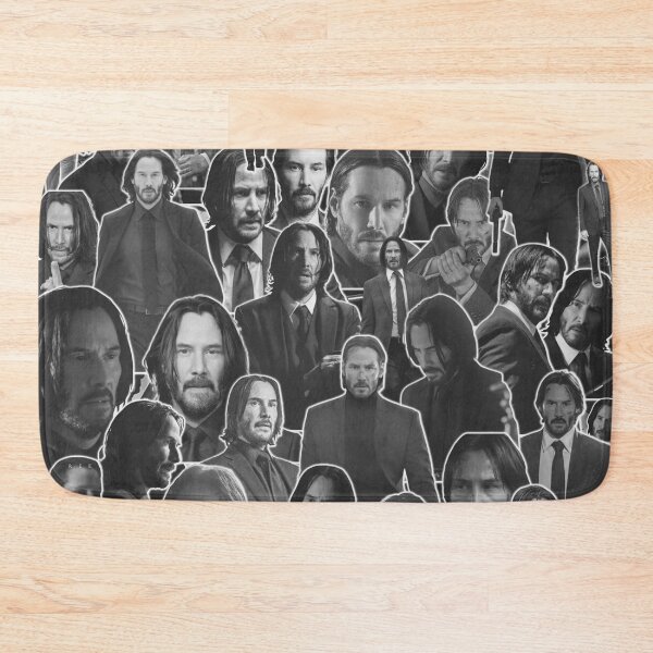 Item preview, Keanu Reeves Canadian actor John Wick Gray scale Version Aesthetic Collage - 3 designed and sold by creativille.