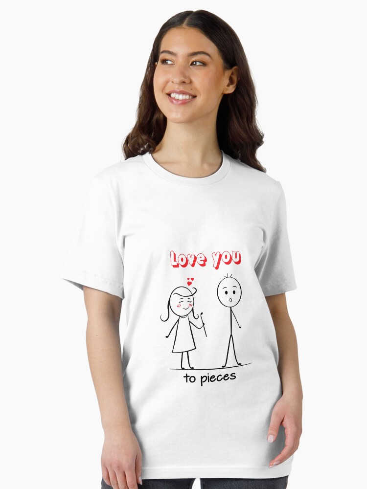 Love you to pieces couple art design drawing, boyfriend and