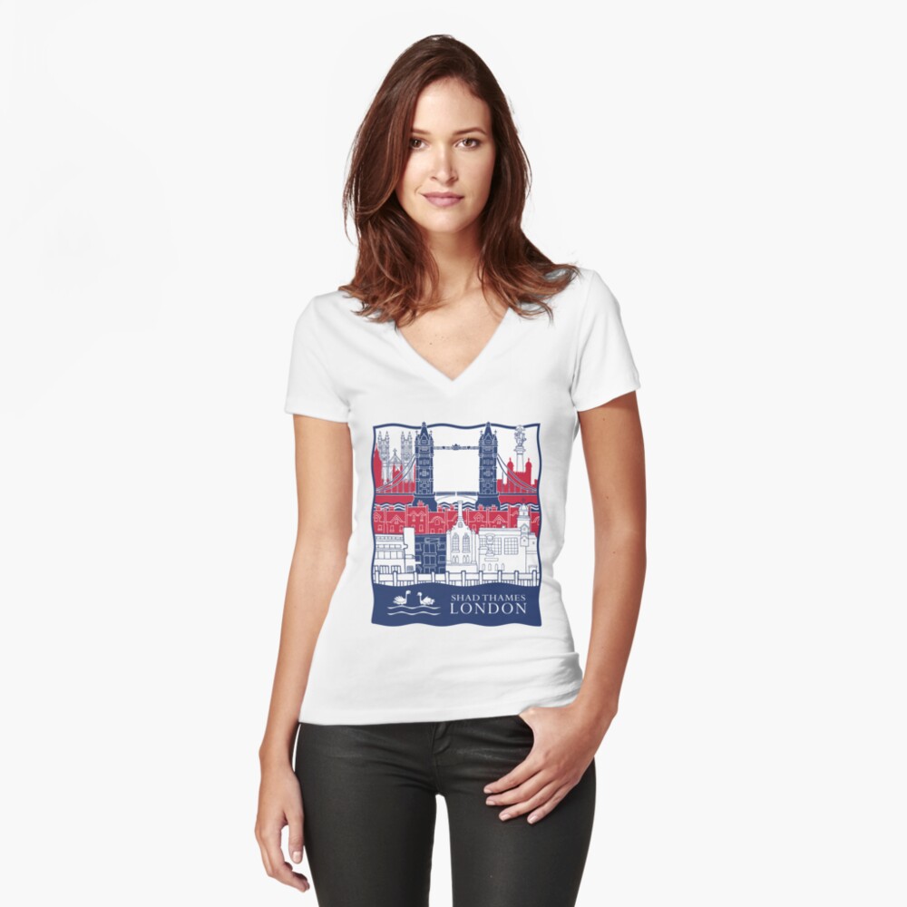 Item preview, Fitted V-Neck T-Shirt designed and sold by GuyFox.