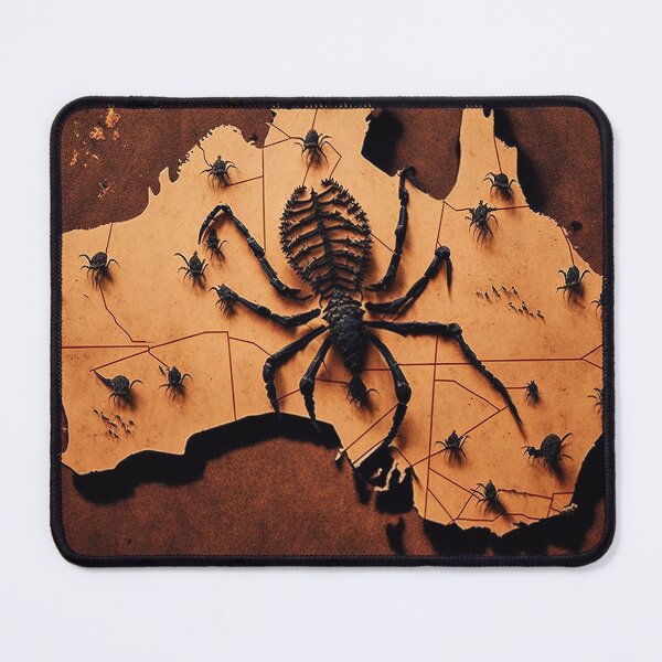 Item preview, Australia map with wild nature, giant spiders snakes and crocodile, designed and sold by Abdullah6251.