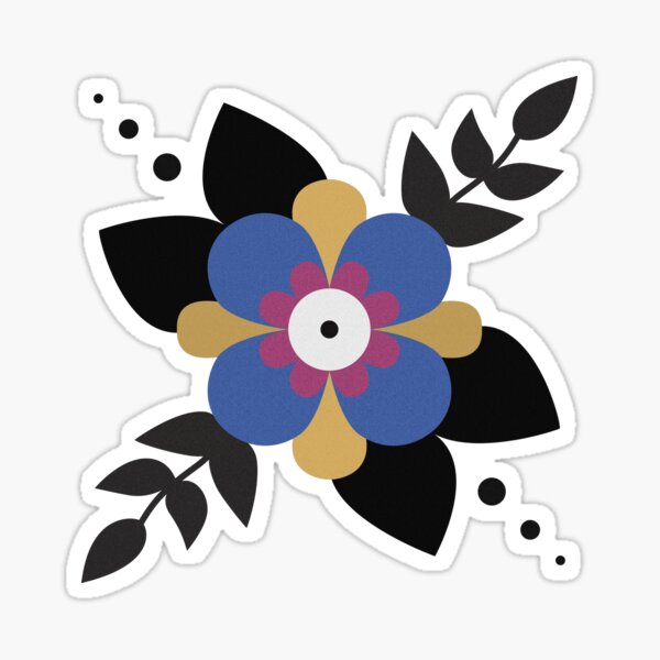 Symmetrical Flower Mandela Sticker