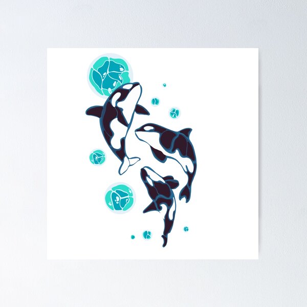 Item preview, Life is better with orcas, orca, killer whale cute designed and sold by lucky-fern.