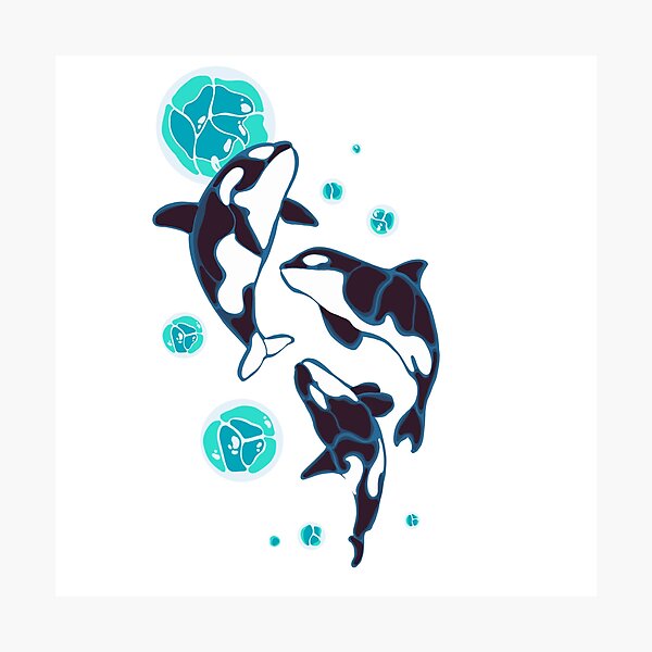 Item preview, Life is better with orcas, orca, killer whale cute designed and sold by lucky-fern.