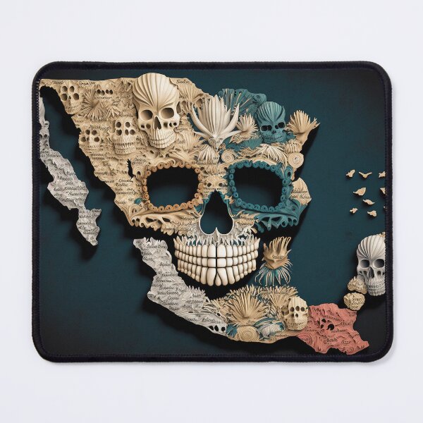 Item preview, Mexico map with festival, day of the dead holiday designed and sold by Abdullah6251.