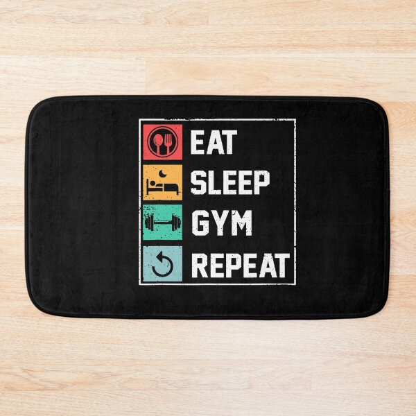 Item preview, Eat Sleep Gym Repeat Gym Motivation T-Shirt designed and sold by JudyMann8258.