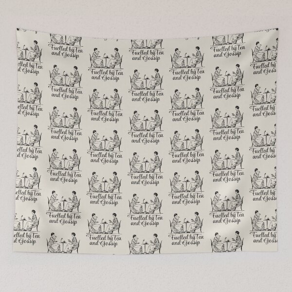 Item preview, Fuelled by Tea And Gossip Fun Slogan designed and sold by TrulyEpoque.