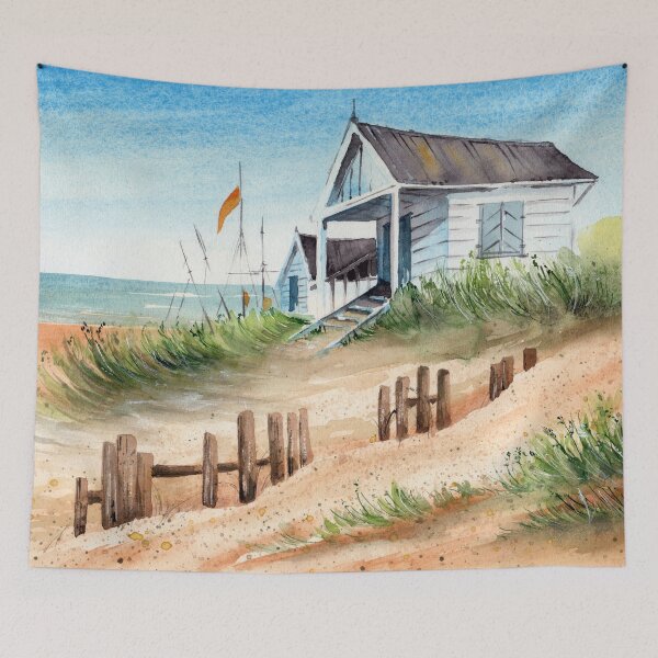 Item preview, Watercolor beach summer house designed and sold by MaryWatercolor.