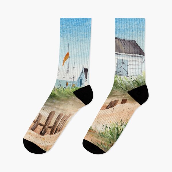 Item preview, Watercolor beach summer house designed and sold by MaryWatercolor.