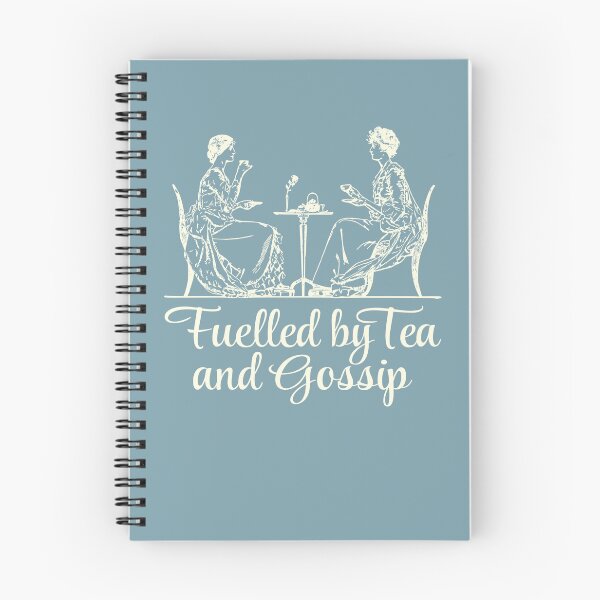 Item preview, Pastel Blue Colour Fuelled by Tea And Gossip Slogan designed and sold by TrulyEpoque.