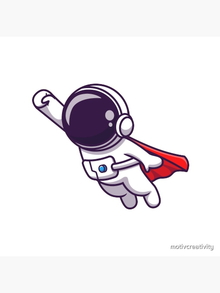 Disover flying hero astronout Premium Matte Vertical Poster