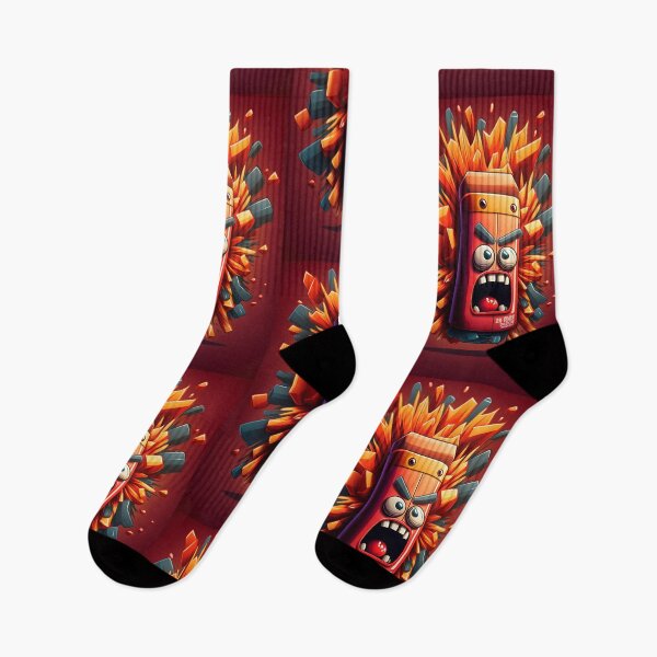 Item preview, Colorful Cartoon Angry Dynamite Stick Design designed and sold by EnzoZs.