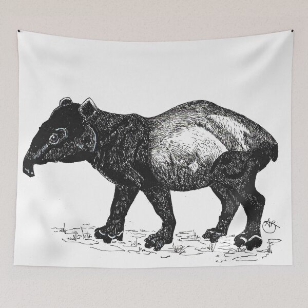 Item preview, Nosey Tapir sniffing around designed and sold by angipangi7.