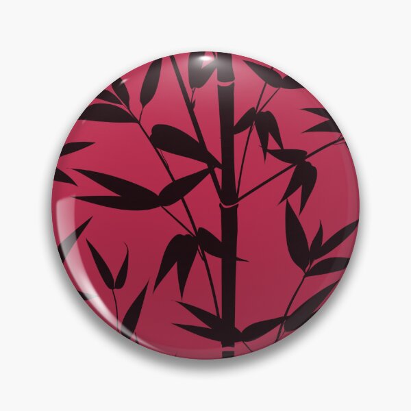 Item preview,  Floral Magenta with Black Bamboo Leaves designed and sold by SoccaTamam.