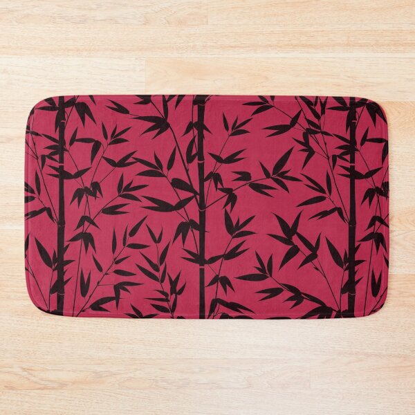 Item preview,  Floral Magenta with Black Bamboo Leaves designed and sold by SoccaTamam.