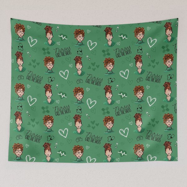 Item preview, Nurses Call the Shots (Red) designed and sold by Curly-Cuties.