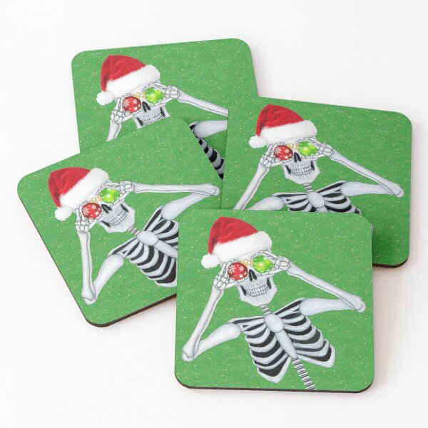 Item preview, Funny Christmas Skeleton Wreath Ornaments designed and sold by DeerSpirit.