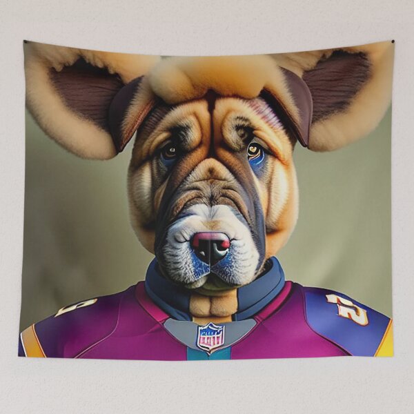 Item preview, Adorable Attire: Animals in Outfits Pet Portrait designed and sold by artmanikin.