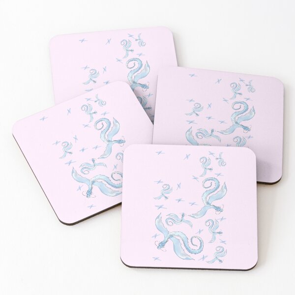 Item preview, licht blue dragon pink pastel designed and sold by oniadragon.