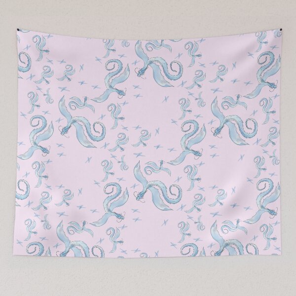 Item preview, licht blue dragon pink pastel designed and sold by oniadragon.
