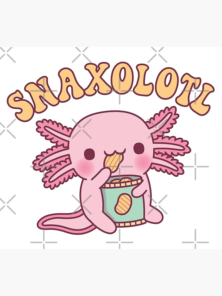 Funny Snaxolotl Axolotl Munching On Potato Chips Photographic Print for  Sale by rustydoodle