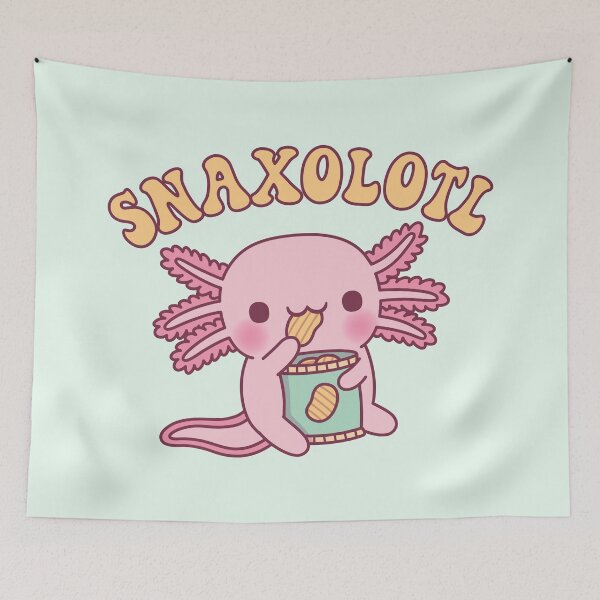 Item preview, Funny Snaxolotl Axolotl Munching On Potato Chips designed and sold by rustydoodle.