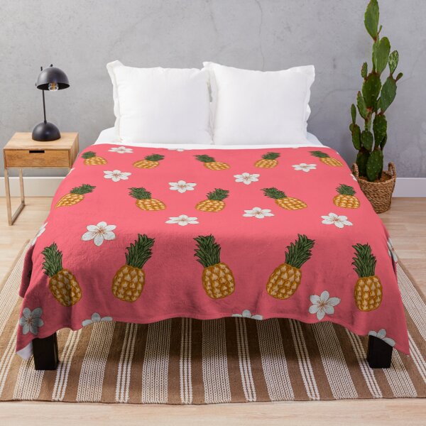Item preview, Pineapple & Crocus Hawaiian Against Salmon Background Color designed and sold by Gumblebee Design.