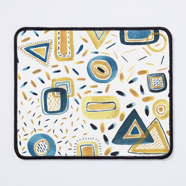 Item preview, Blue and gold abstract background designed and sold by Azyrielle.