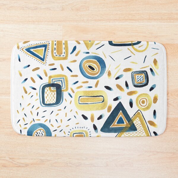 Item preview, Blue and gold abstract background designed and sold by Azyrielle.