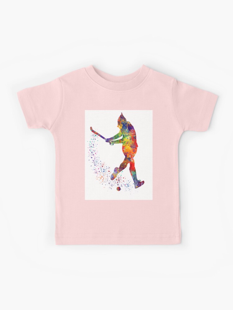 Girl Field Hockey Player Watercolor Sport