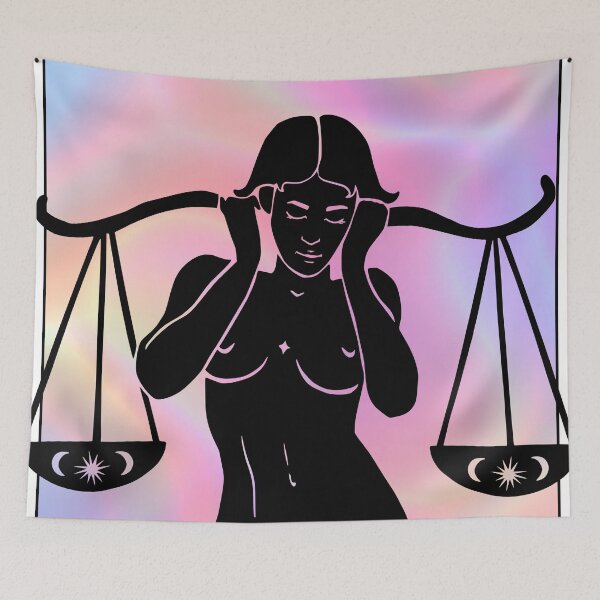 Item preview, Libra Zodiac Star Sign Horoscope Female Body Aesthetic Art designed and sold by blazingbloom.