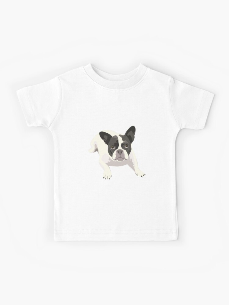 Noir et blanc fran ais bouledogue vector Art portrait T shirt enfant